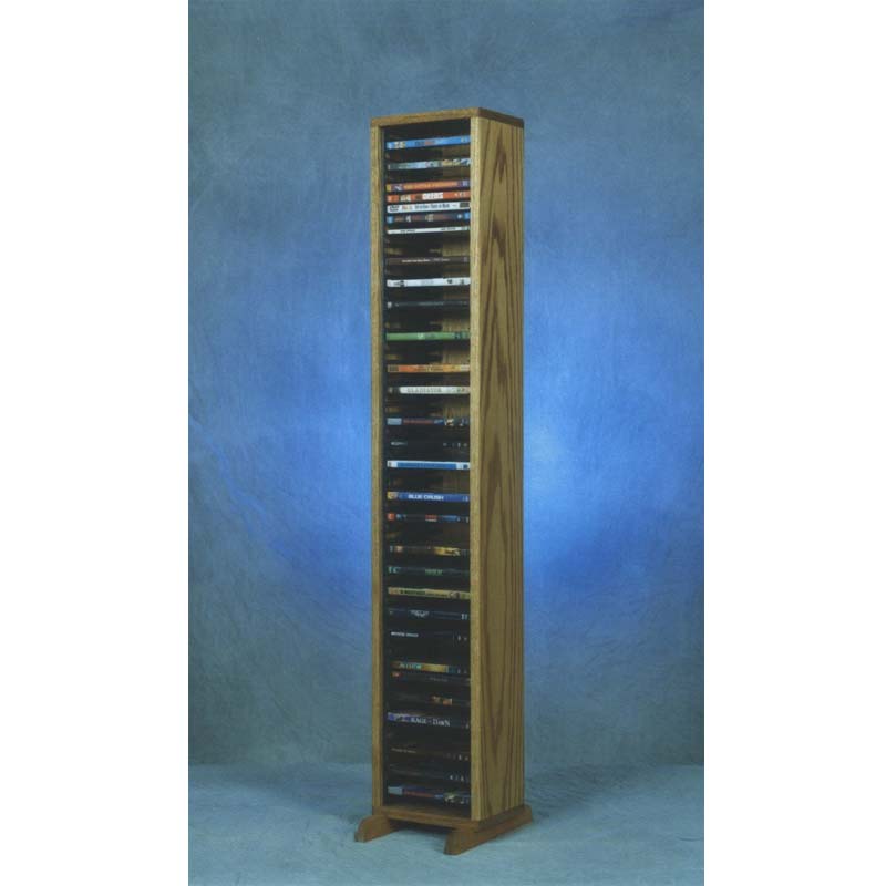 Wood Shed Solid Oak 52 inch Tall DVD Rack 1104DVD