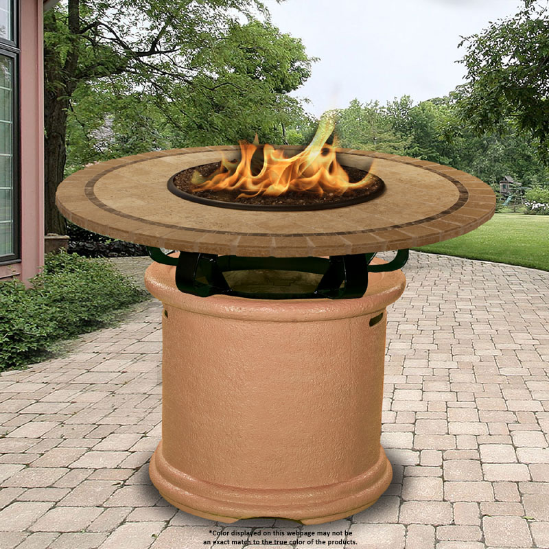 Fire Pit Adobe Del Mar Balcony Height & 48 inch Capistrano Mosaic