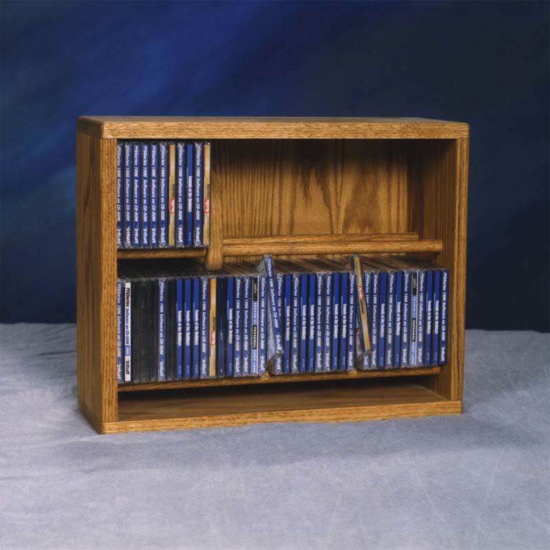 Wood Shed Solid Oak CD Storage Rack TWS-206-18