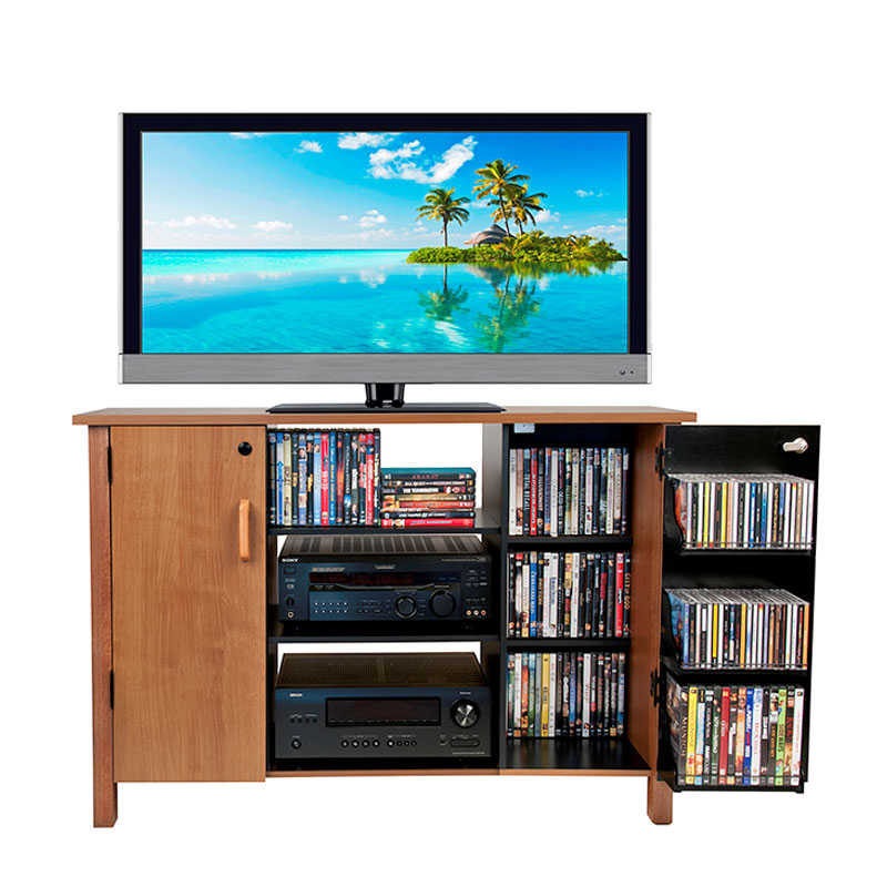 Venture Horizon 42 TV Stand and Locking Media Storage Oak 236533OA