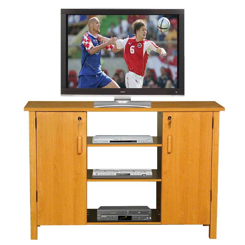 Venture Horizon Deluxe 42" TV Stand with Media Storage (Light Wood) 2367