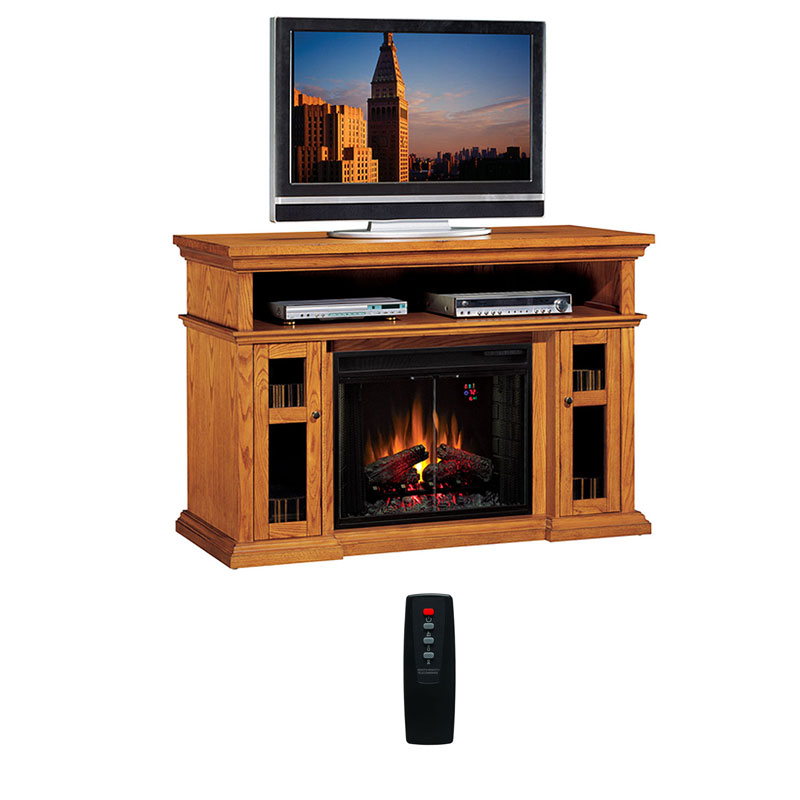 Classic Flame Pasadena Collection 60 Wide Media Mantel Electric Fireplace Premium Oak 28MM468O107
