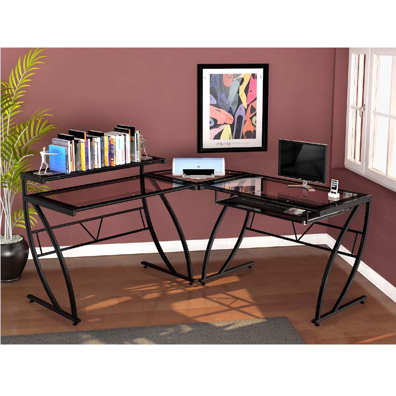 ZLine Designs Feliz LShaped Corner Desk Black ZL14412DU