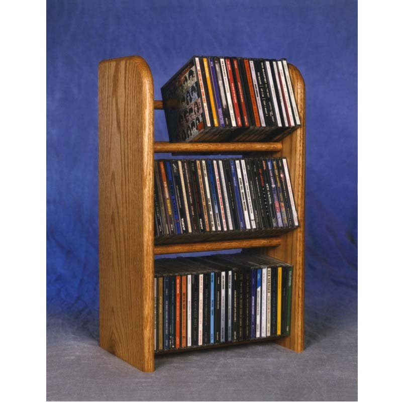... larger image of the Wood Shed Solid Oak CD Storage Rack TWS-304
