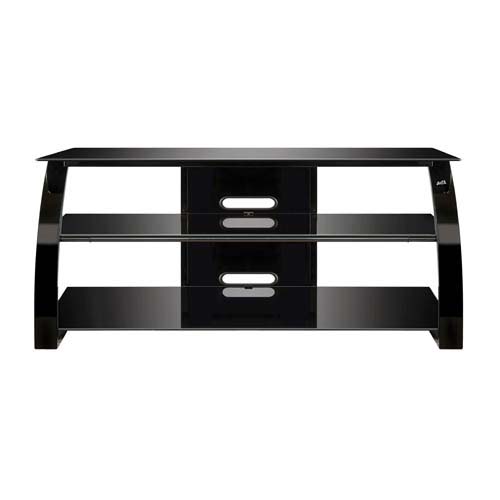 Bello High Gloss Black 55 inch TV Stand with Black Glass PVS4206HG