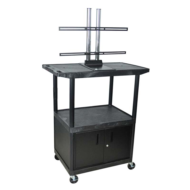 Luxor 48 inch Mobile LED or LCD Table Top Stand with Locking