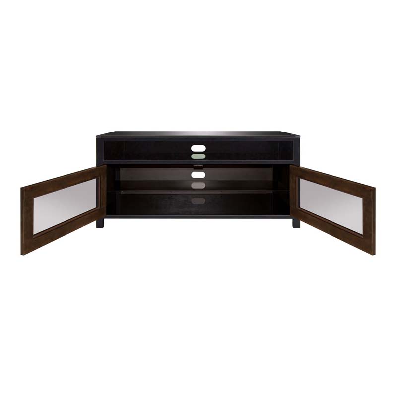 Bello No Tools Assembly 50 inch Wood TV Black and Cocoa WMFC504