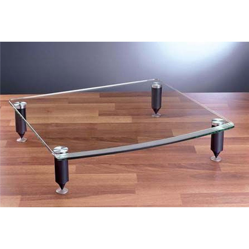 VTI Amp Stand with Glass Shelf Black AGR40401B