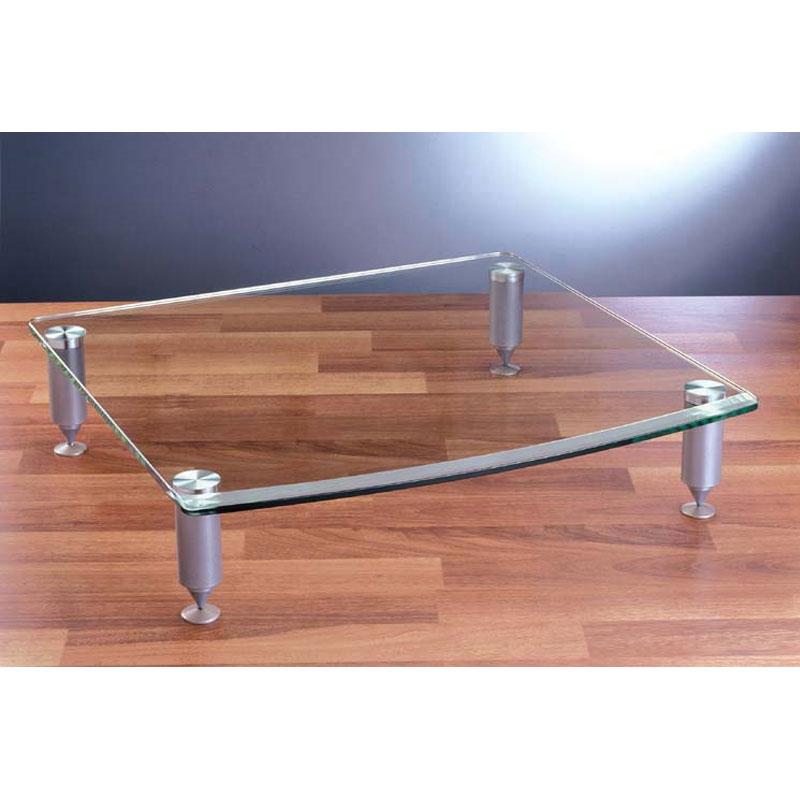 VTI Amp Stand with Glass Shelf Silver AGR40401S