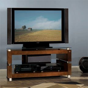 Bello Glass and Wood Flat Panel TV Stand for Screens up to 56 inches 