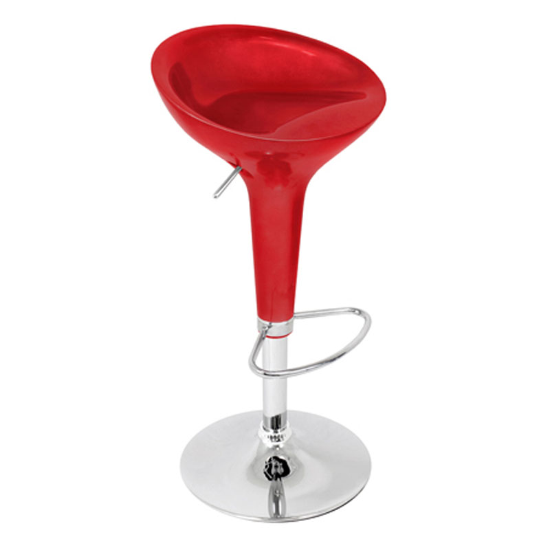 LumiSource Scooper Bar Stool Red BSSCOOPTW R