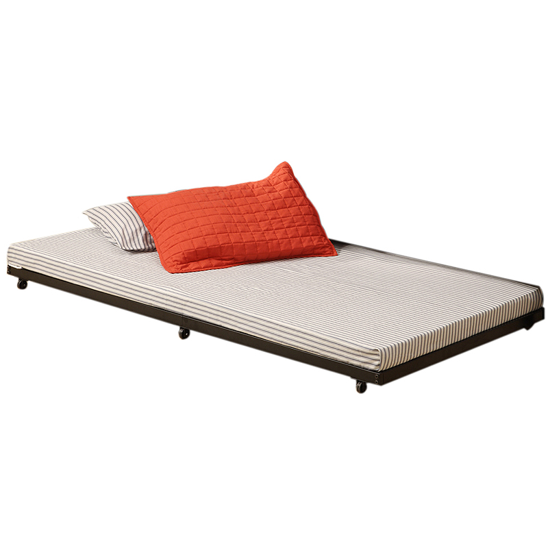 Walker Edison Twin RollOut Trundle Bed Frame Black BT40TBBL