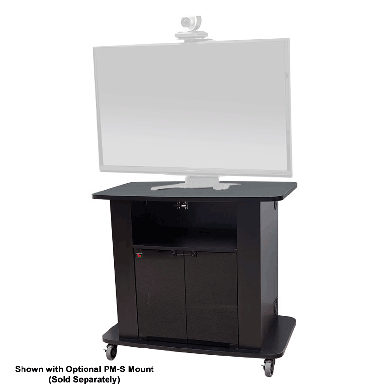 VFI AVF Audio Visual Furniture Tech Series ExtraTall Single Monitor Cart Black C273642