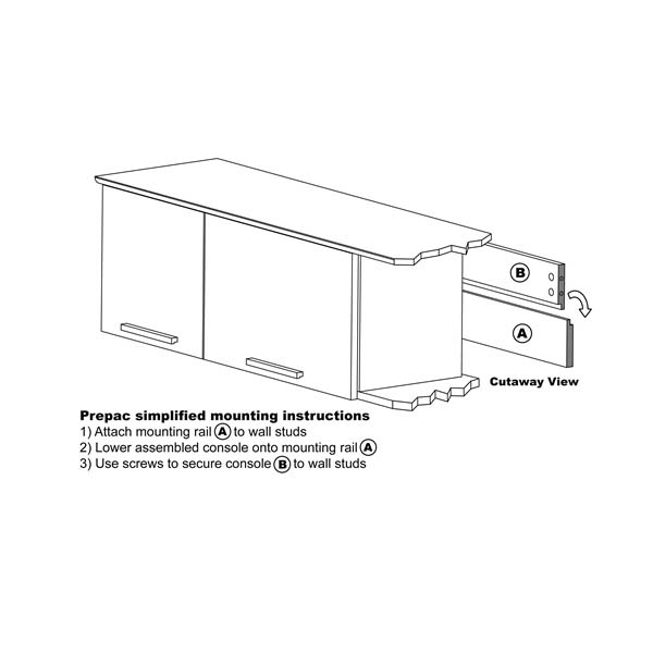 Prepac Coal Harbor Wall Mounted Hutch Black or Espresso CHW02031