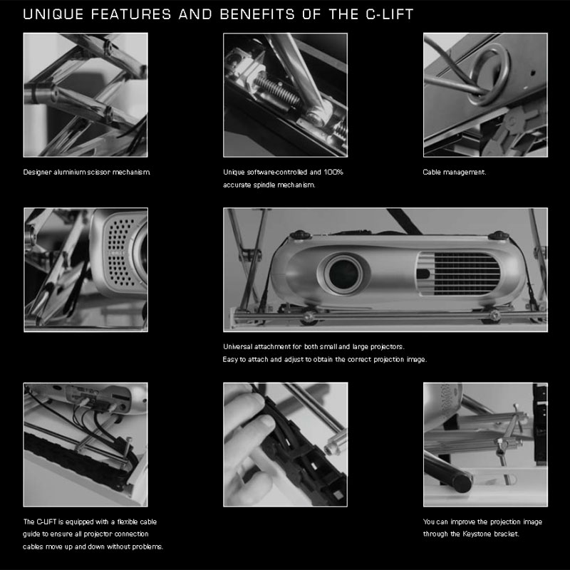 MarKant XL Motorized DropDown Hidden Projector Mount for Panel