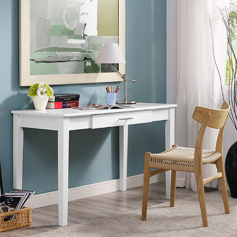 Walker Edison Midtown Wood Writing Desk White DW48MWDWH