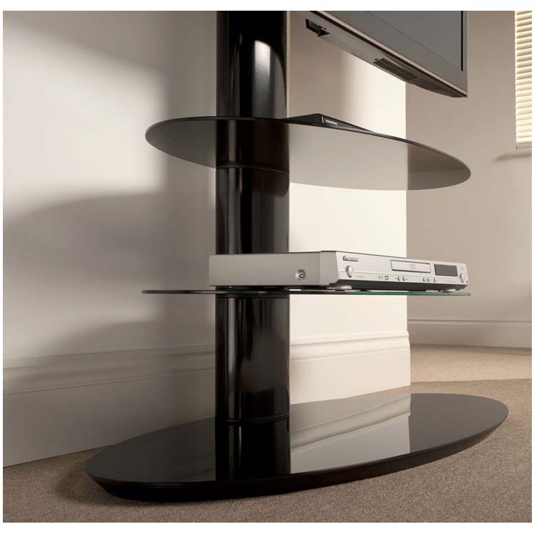 Techlink Strata 3 Shelf 50 inch Corner TV Stand with ...