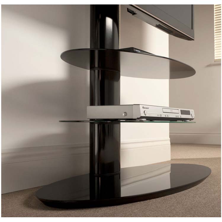 Techlink Strata 3 Shelf 50 inch Corner TV Stand with Integrated TV