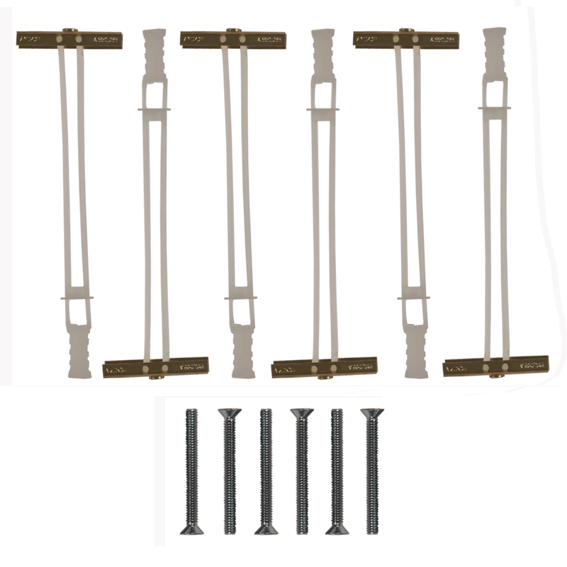 Crimson Metal Stud and Drywall Toggle Bolts 6 Pack HT6