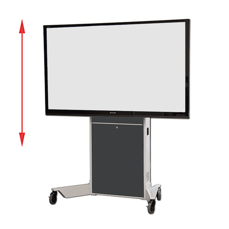 VFI AVF Audio Visual Furniture Heavy Duty Mobile Electric Lift Stand