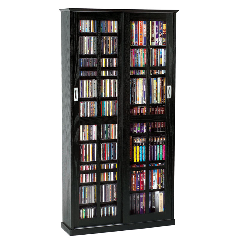 Leslie Dame Multimedia Storage Cabinet Black MS-700B