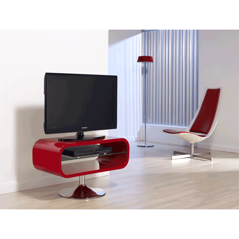 Techlink Opod Modern TV Stand for Flat Screens up to 37 in. Red OP80R