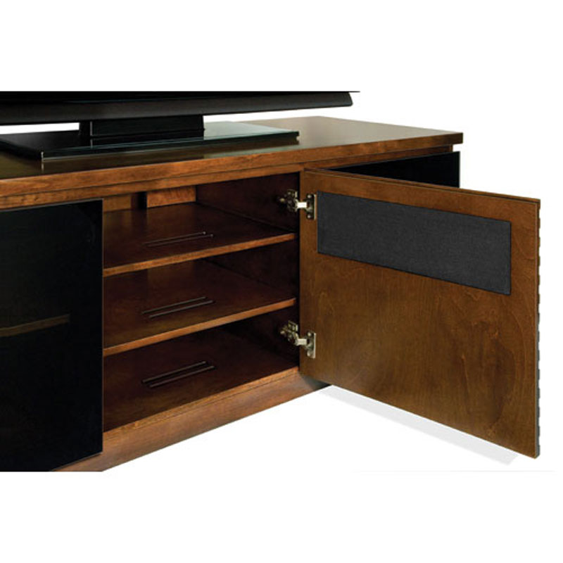 Bello Contemporary Wood Home Entertainment with Louvered Door