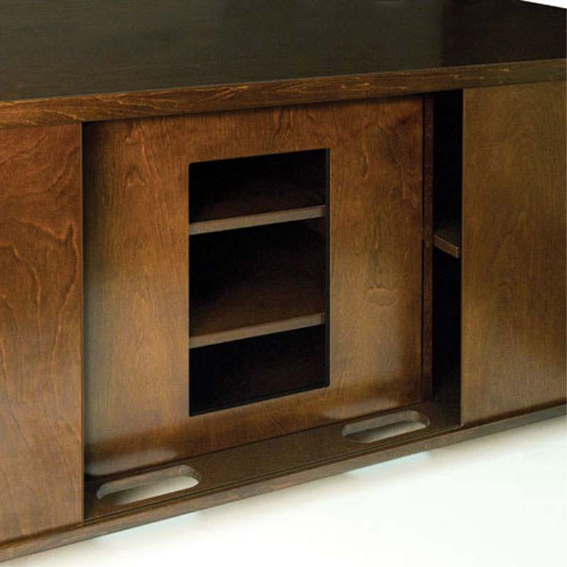 Bello Contemporary Wood Home Entertainment with Louvered Door