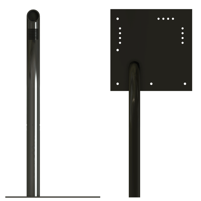 Crimson Heavy Duty Parapet or Flat Roof Security Camera Mount Black RF24