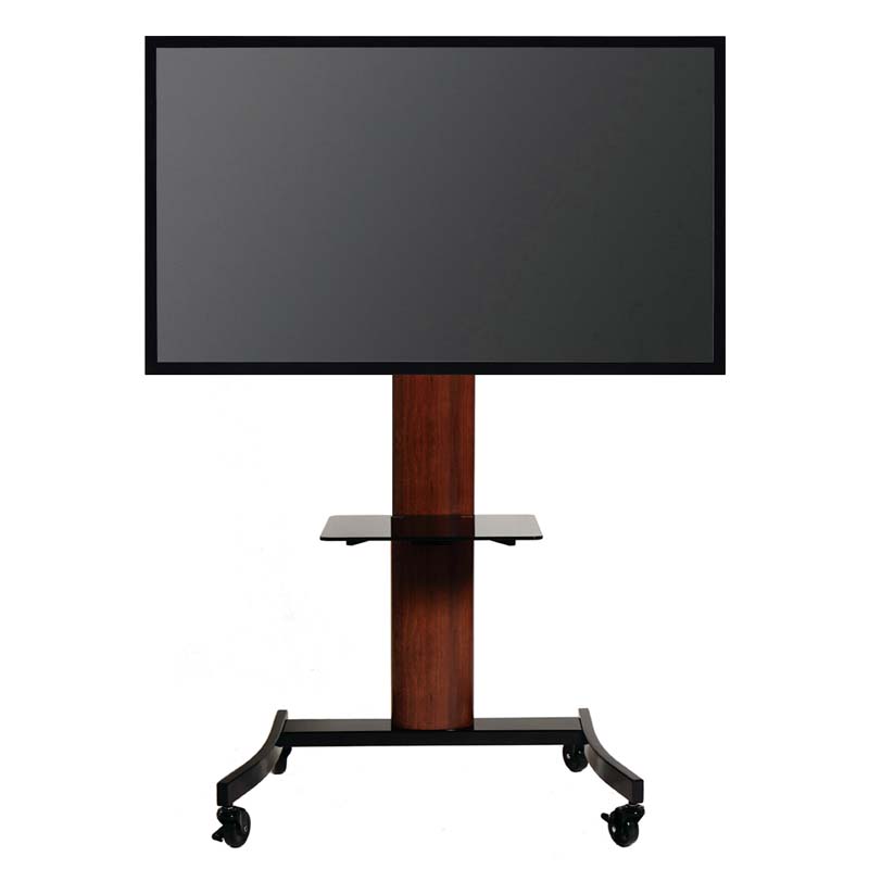 TransDeco 65 in. TV Stand, Attached Mounting System, Black TD593DB