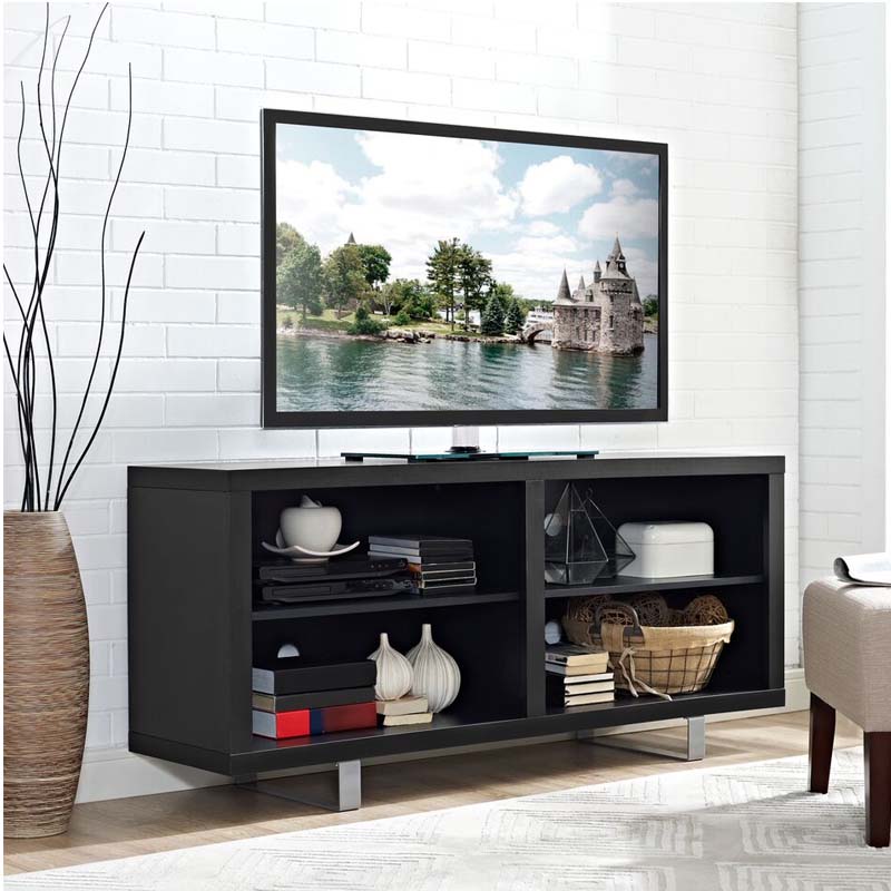 Walker Edison Simple Modern 58 inch TV Stand (Black) W58SMCSB