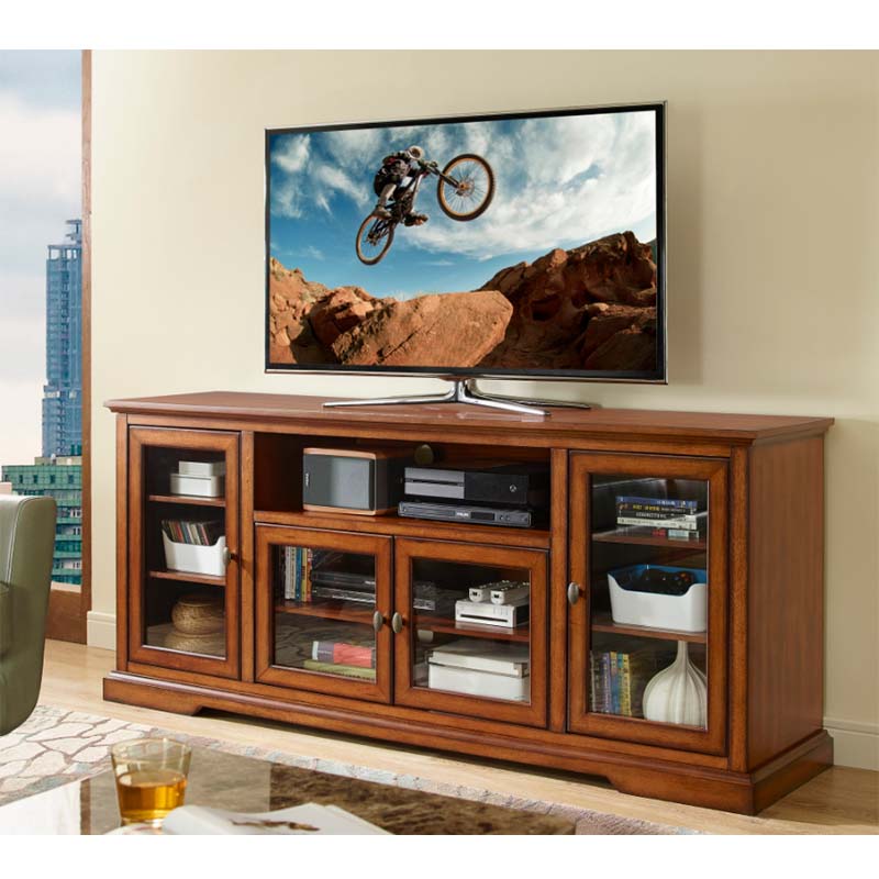 Walker Edison 70 inch Highboy TV Rustic Brown W70C32RB