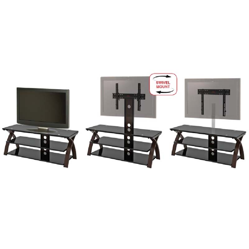 ZLine Designs Willow 3 in 1 Flat Panel TV Mounting System Espresso and