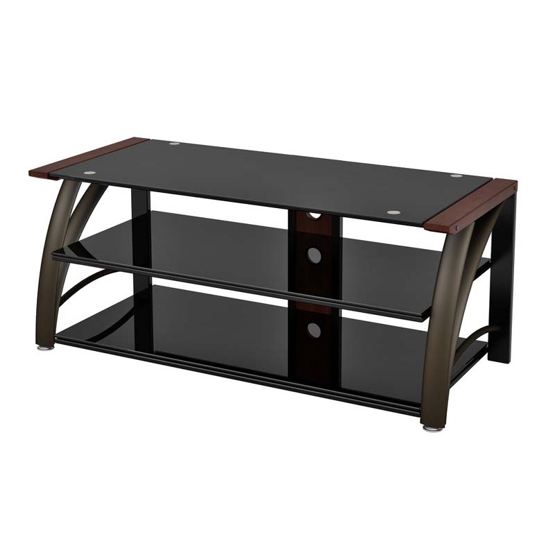 ZLine Designs Paris 3in1 Black Glass 60" TV Stand with Integrated