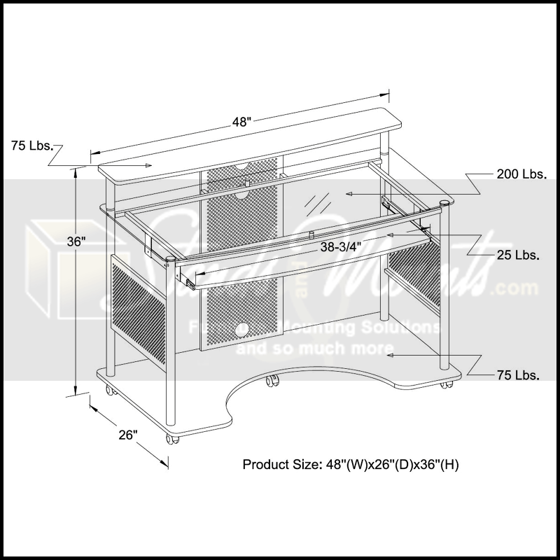 ZLine Designs Cyrus Contemporary Computer Desk Cherry ZL220001WSU