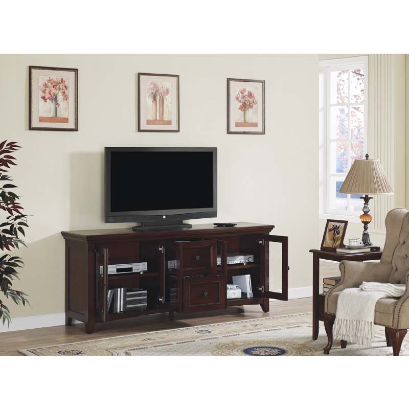 Tresanti Beaumont Collection 72 inch TV Stand Empire Cherry TC721012C244