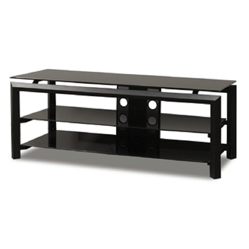 Tech Craft Bernini Series Rectangular Black Glass TV Stand for 3852
