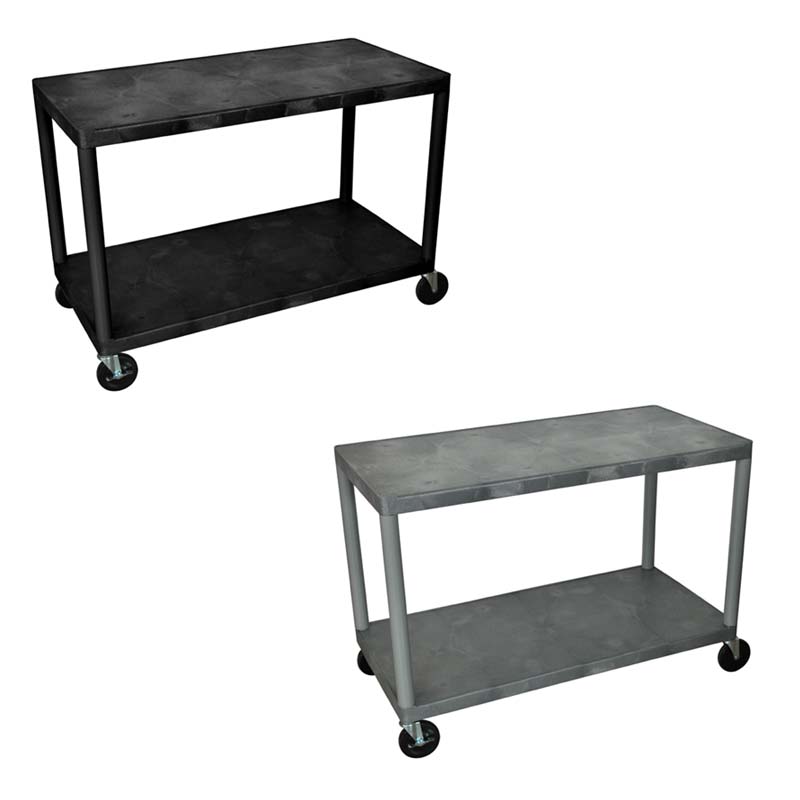 Trucks & Carts Tool/Maintenance Carts Industrial Strength Plastic 2 Tray Shelf M