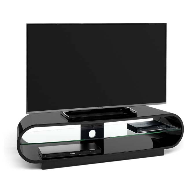 Techlink Ovid Curve 65 inch TV Stand (Gloss Black) OVC130B