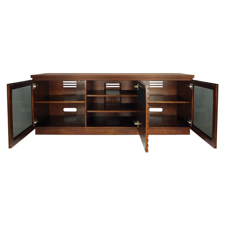 Bello Contemporary Wood Home Entertainment with Louvered Door