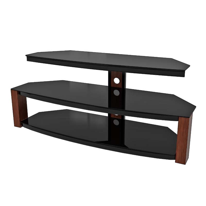 ZLine Designs Rhine 55 inch Corner TV Stand Black and Cherry ZL217955SU