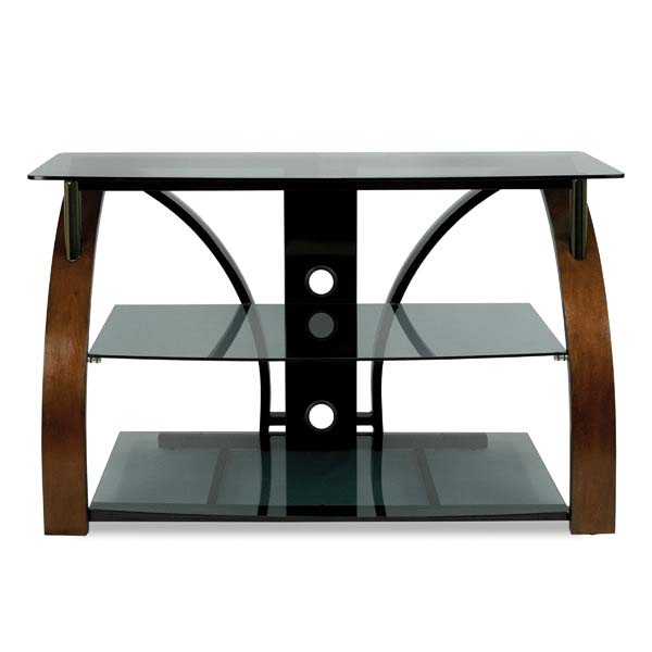 Bello 46 in. Triple Play Glass Audio Video Stand with Swivel Mounting