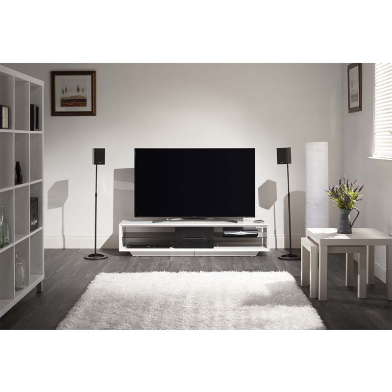 Techlink Arena Series White and Piano Black 75 in. TV ...