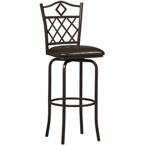 Linon Diamonds Counter Stool 02752MTL-01-KD-U