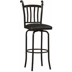 Linon Mission Horn Barstool 02757MTL-01-KD-U
