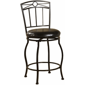 Linon Circle Top Metal Counter Stool 02810MTL-01-KD