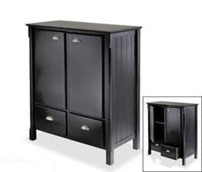 Winsome Wood Timber Storage Cabinet (Matte Black) 20136