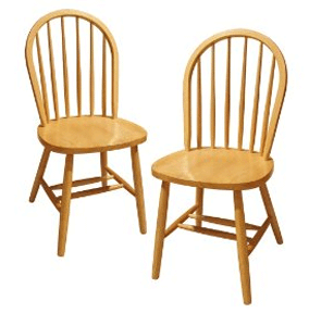 Winsome Wood Windsor Dining Chairs in Natural Wood (Set of 2) 89999