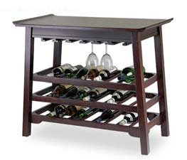 Winsome Wood Chinois Wine Rack (Antique Walnut) 94737