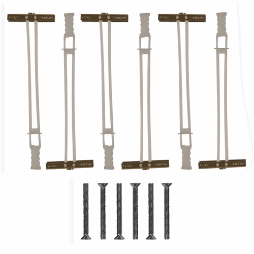 Crimson Metal Stud and Drywall Toggle Bolts 6 Pack HT6